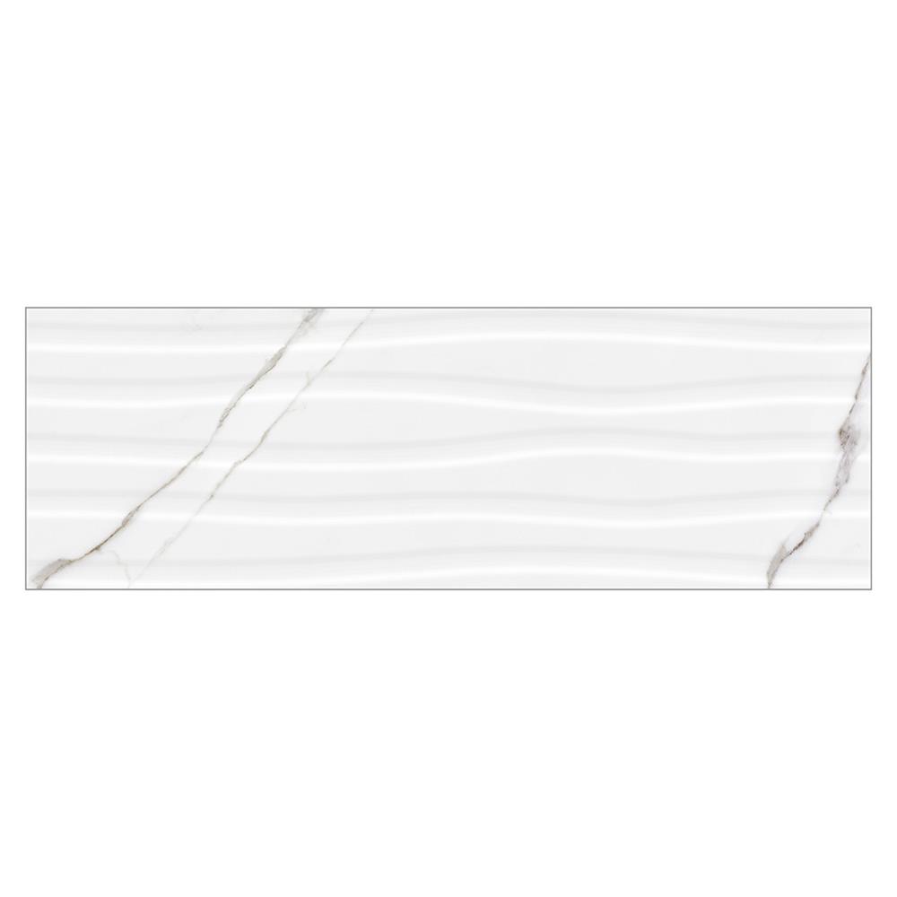 B&W Star White Decor Gloss Wall Tile - 900x300mm
