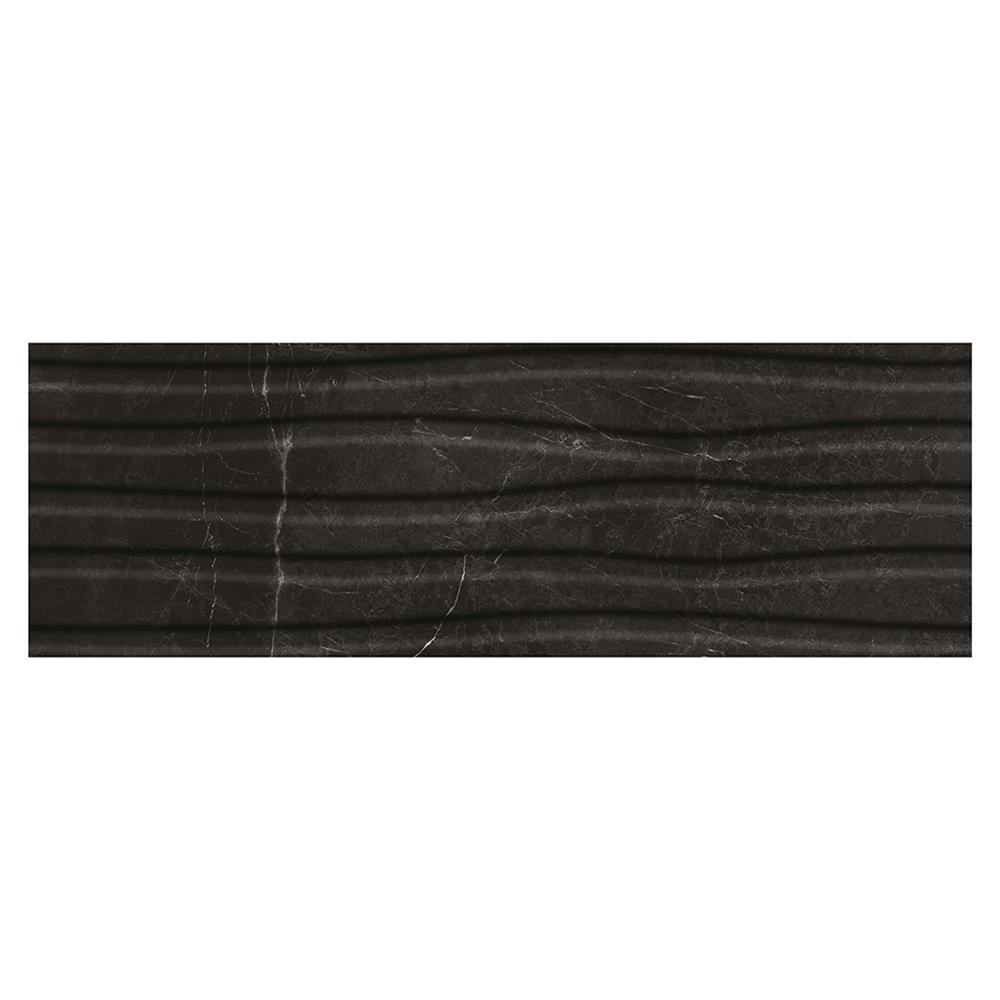 B&W Star Black Decor Gloss Wall Tile - 900x300mm