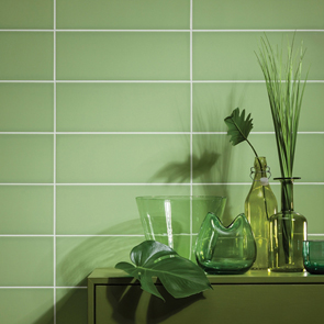 Pistachio Tiles - Reflections Pistachio Tile 400x150mm - Pistachio Wall ...