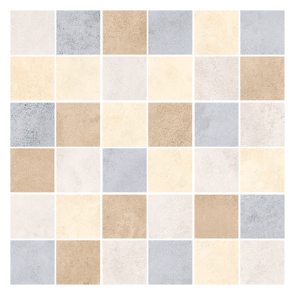 Natural Beauty Ivory Honey Sand Steel Mosaic Matt 50x50mm - CTD Tiles